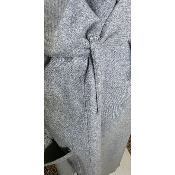 Pottery Barn Robe Adult Gray red Trimmed Cotton - Picture 2 of 6